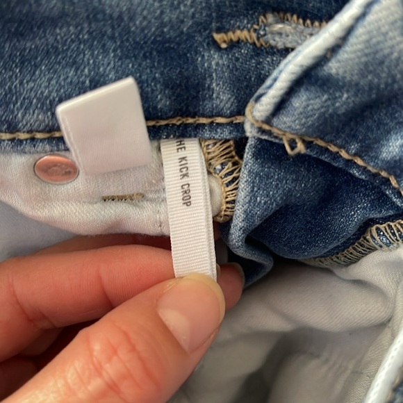Loft The Kick Crop Medium Wash Size 4/27 - Picture 5 of 6